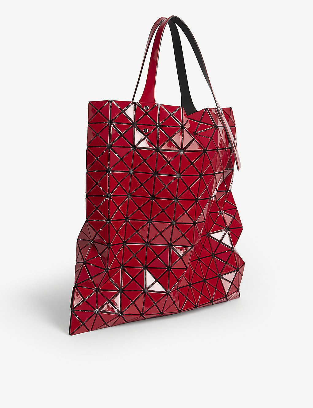 Bao Bao Issey Miyake Synthetic Prism Glossy Tote Bag in Red - Lyst