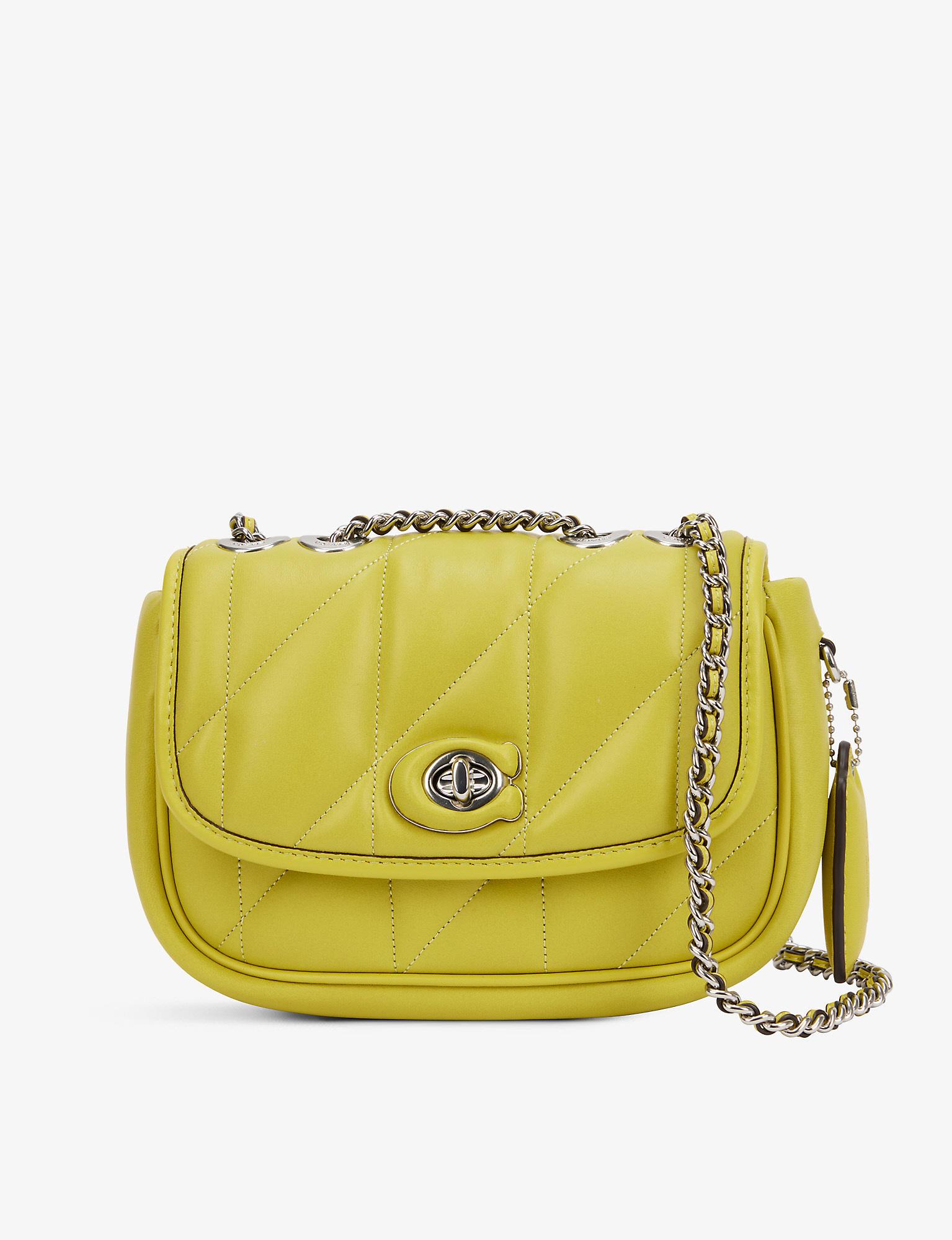 COACH Madison Quilted Leather Shoulder Bag in Lime (Yellow) Lyst Canada
