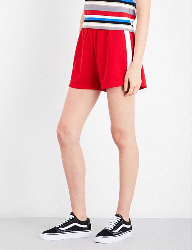 Lyst Chocoolate Striped Jersey Shorts in Red