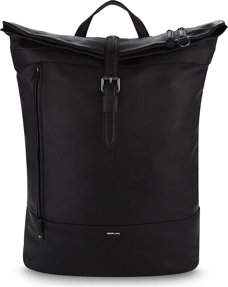 replay backpack leather