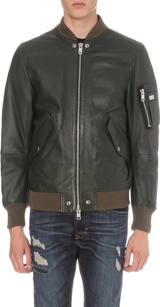 diesel bomber jacket green