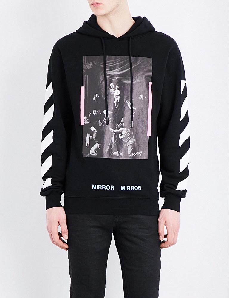 Off-White c/o Virgil Abloh Mirror Mirror Cotton-jersey Hoody in 