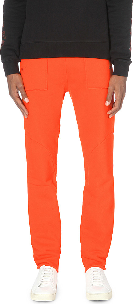 Off-White c/o Virgil Abloh Off-white X Vlone Cotton Jogging Bottoms in  Orange for Men | Lyst
