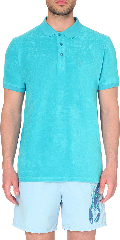 Vilebrequin Pacific Cottontowelling Polo Shirt in Blue for Men Lyst