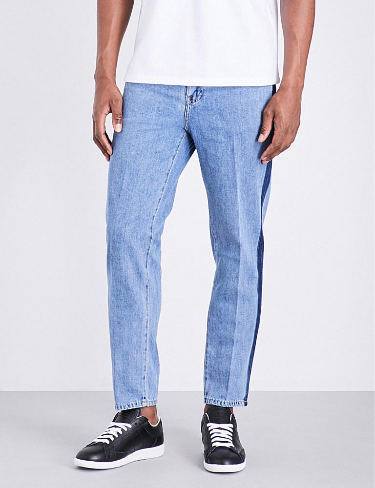 Plac Dublin Side-stripe Regular-fit Straight-leg Jeans in Blue for Men ...