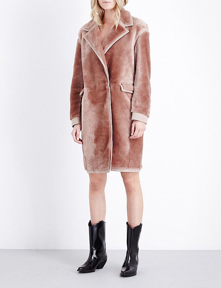 all saints pink coat