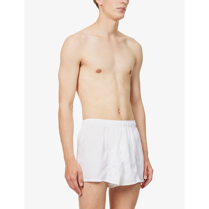 CDLP Elasticated-waist Slim-fit Woven Boxer Short in White for Men | Lyst