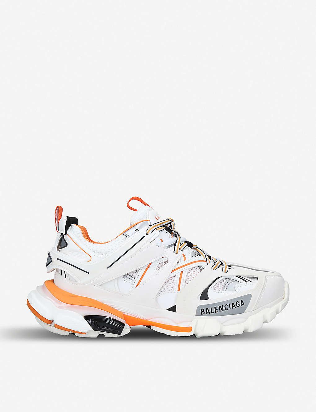 Balenciaga Rubber Track Sneaker in White / Orange (White) - Save 