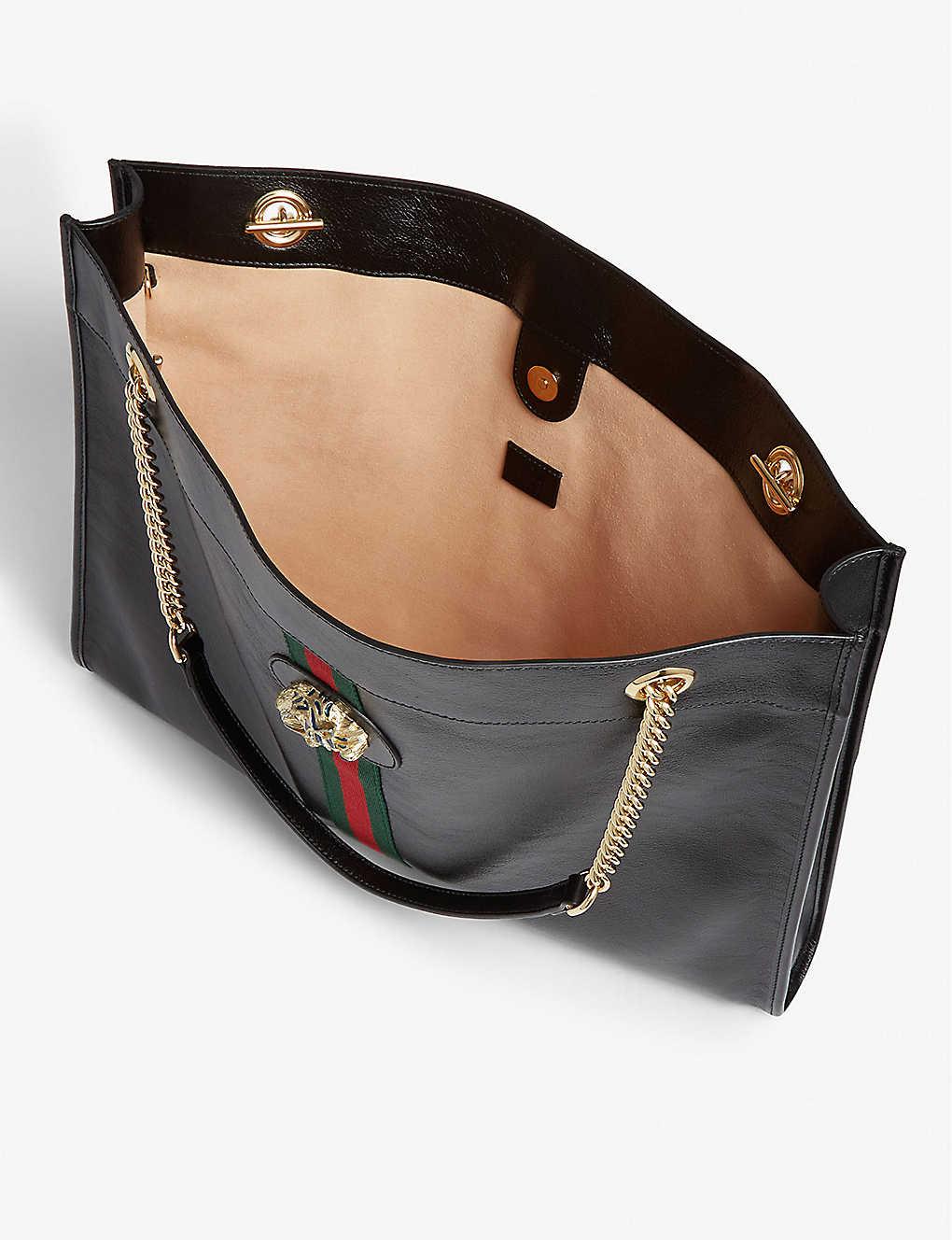 gucci rajah tote black