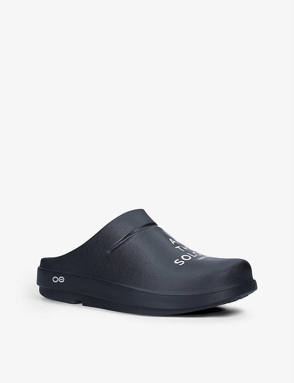 The Soloist X Oofos Signature Brand-print Oofoamtm Clogs in Blue
