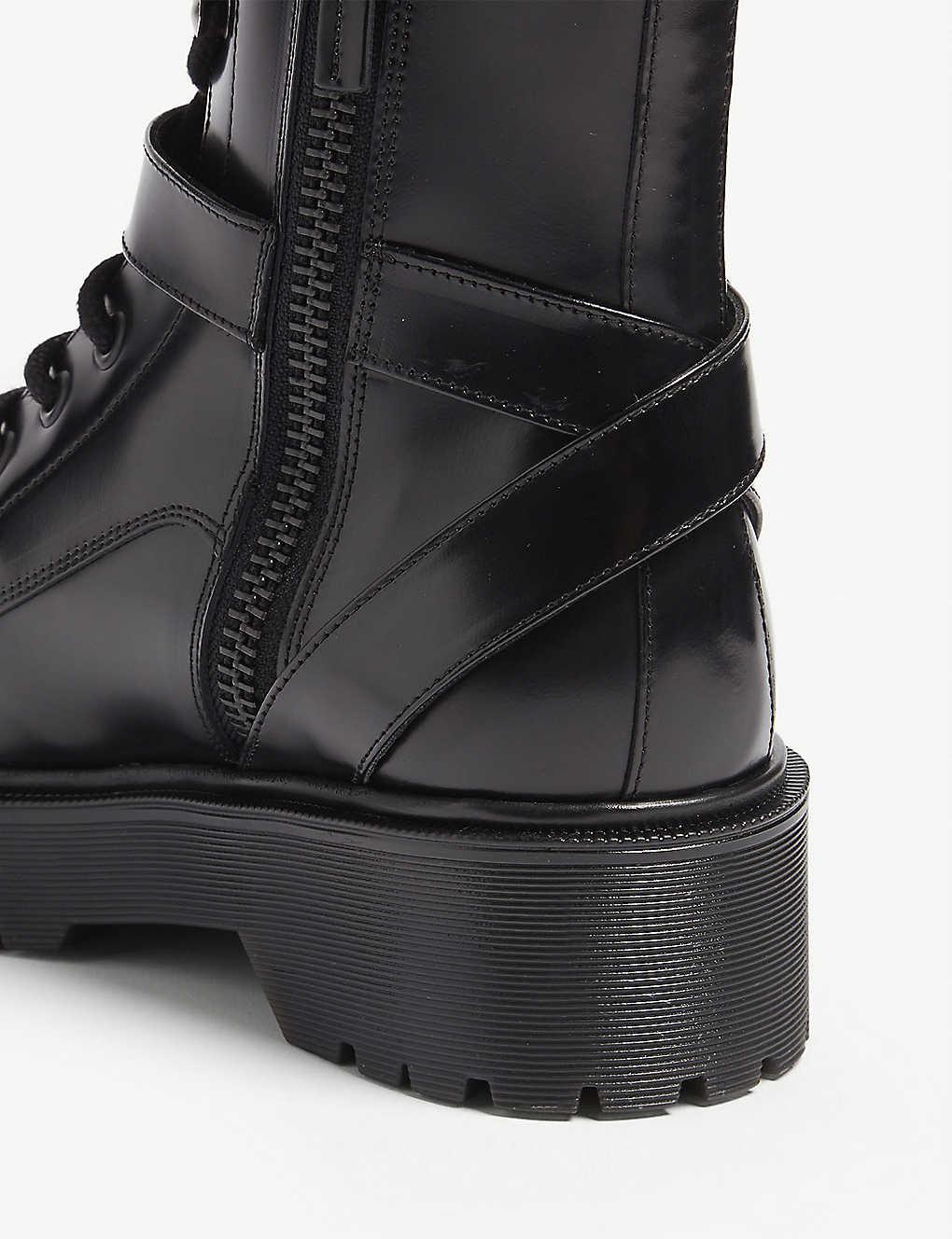 Maje Frankhook Leather Ankle Boots in Black | Lyst