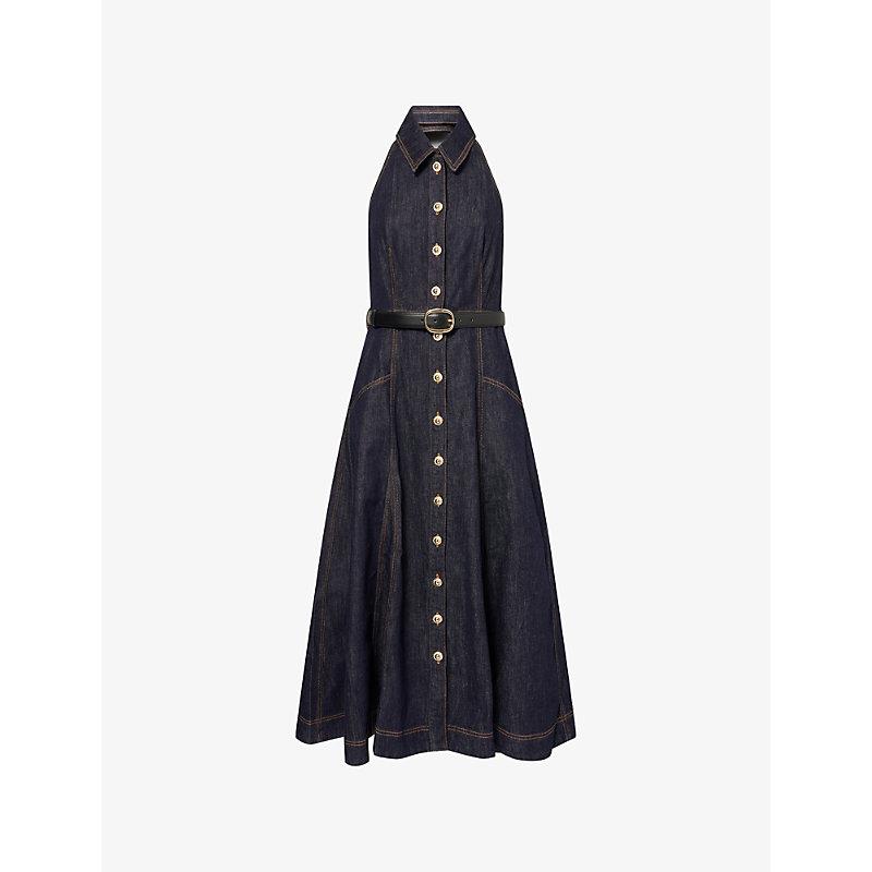 cut off dress Linen cut out dress