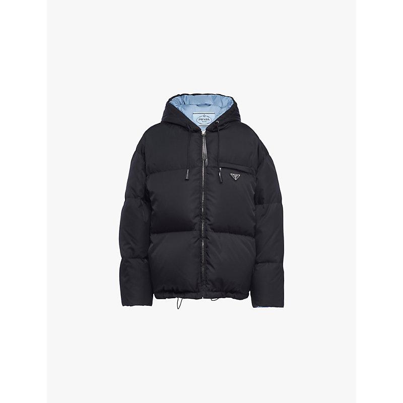 ジャケット PRADA Navy Blue Re-Nylon Padded Jacket Prada Re-Nylon Reversible Hooded Jacket Navy/Blue – Garmz