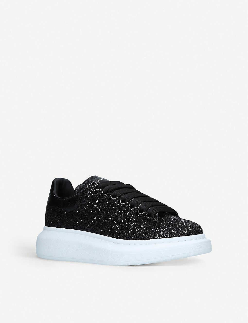 alexander mcqueen black glitter