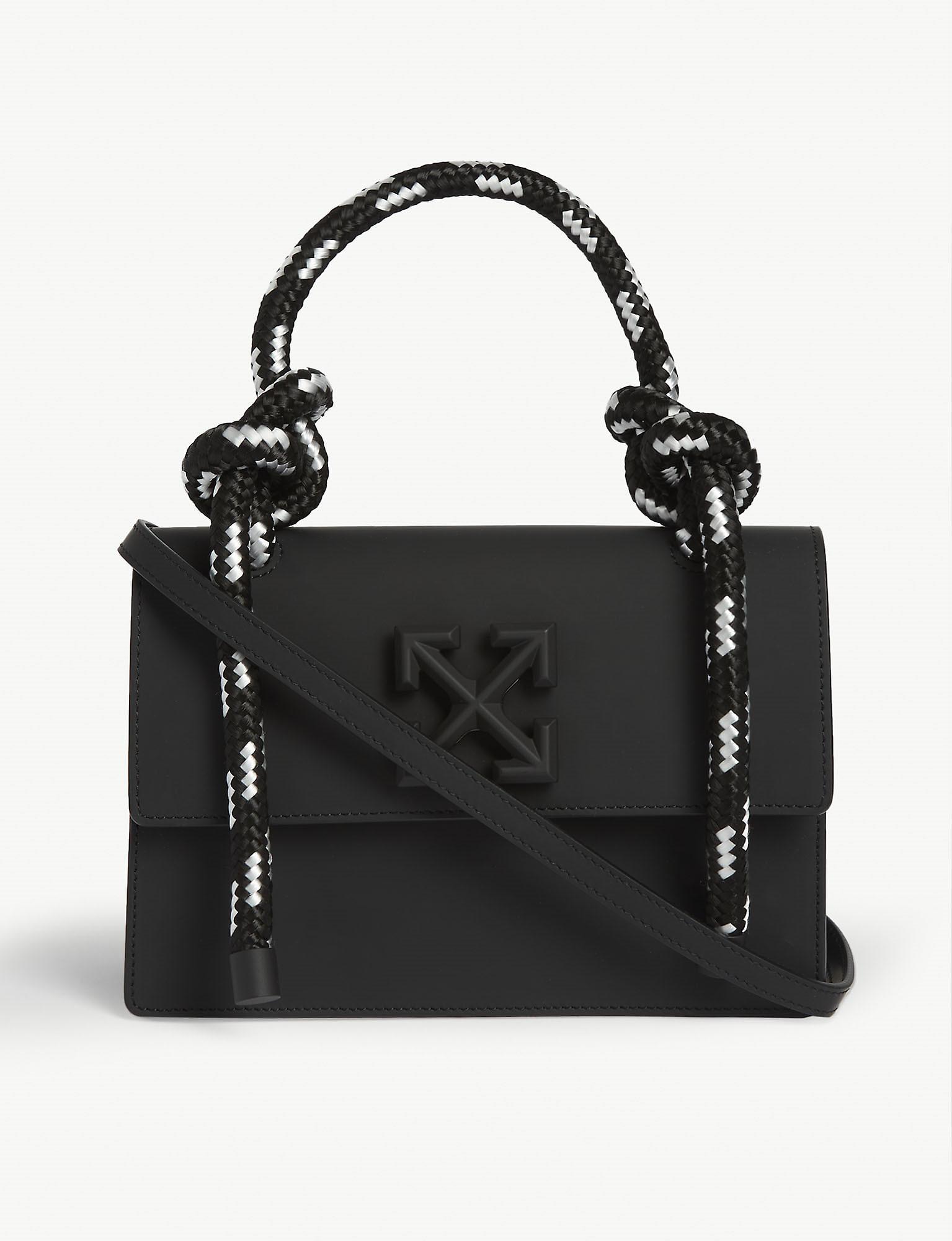 Off-White Jitney Top Handle Leather Shoulder Bag