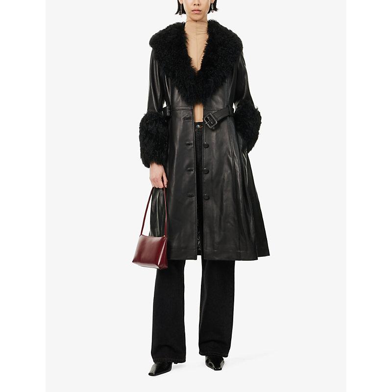 【関税込み】Saks Potts ブラウン Foxy シアリングコート FOXEY（フォクシー）その他 茶 サイズ:38(S位) レディース