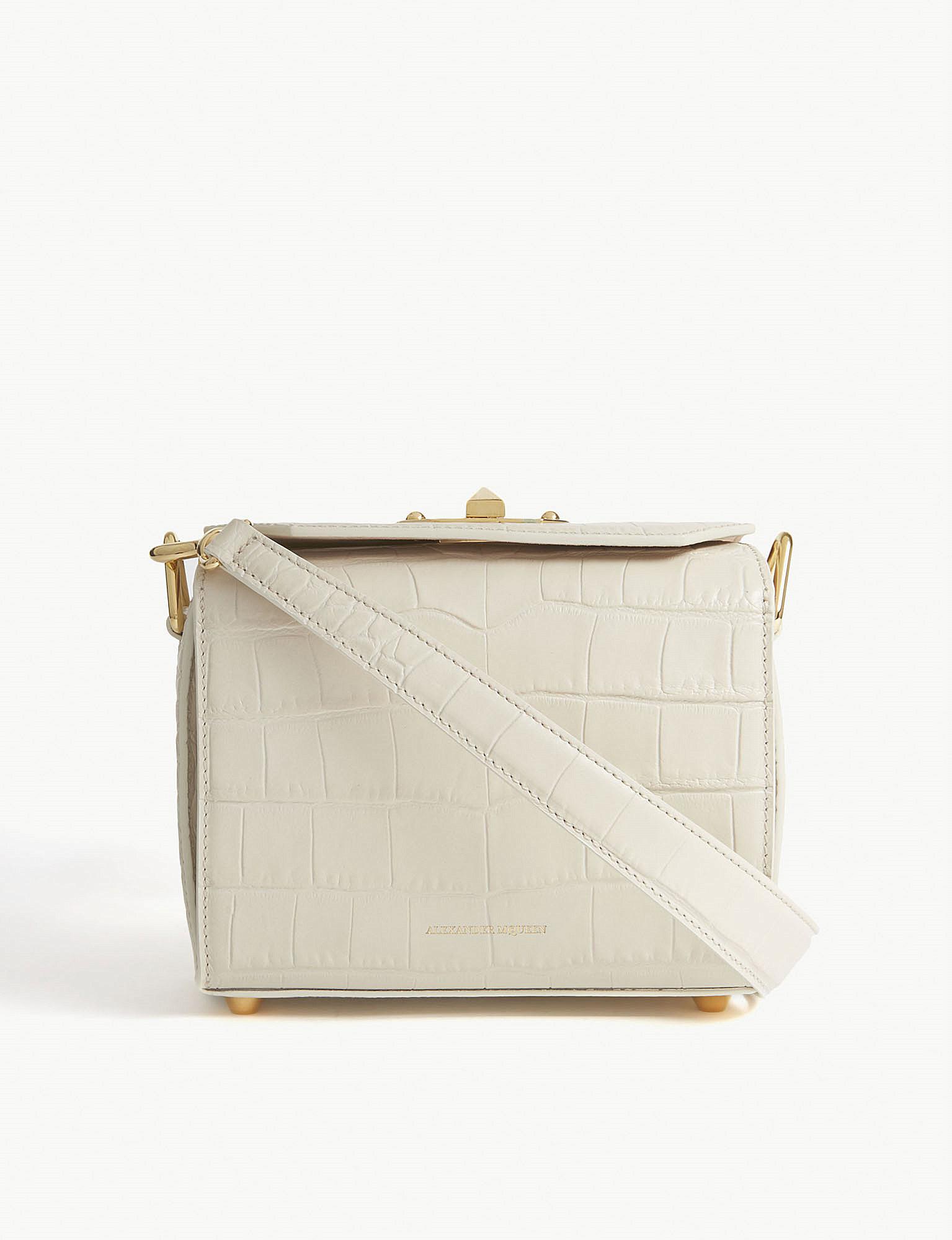 Croco Bag Off White Bag Box Aspinal Of London Hat Box Top-handle