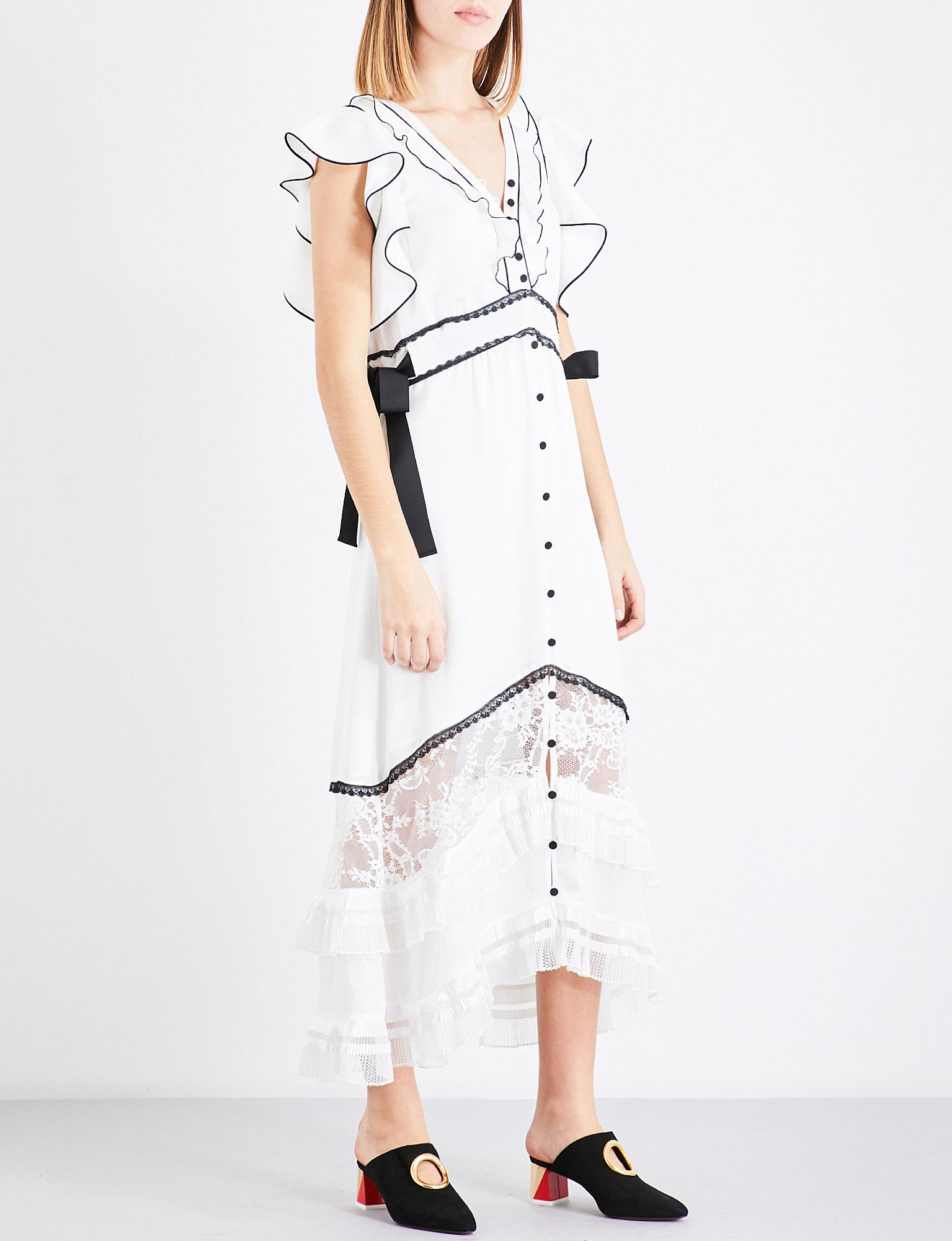 self portrait satin dress