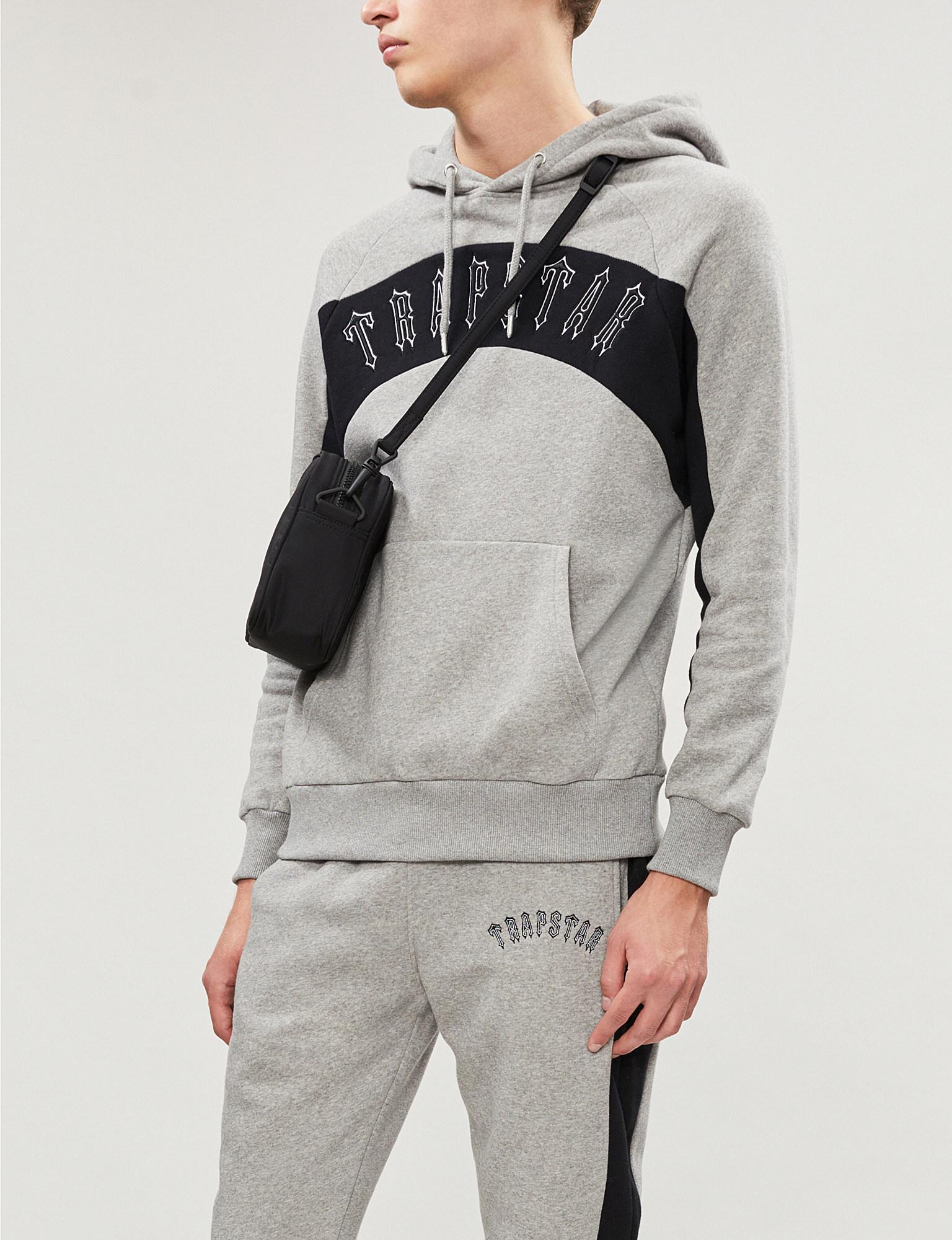 Trapstar Cotton Irongate Logo-print Jersey Hoody in Marl Grey (Gray) for  Men - Lyst