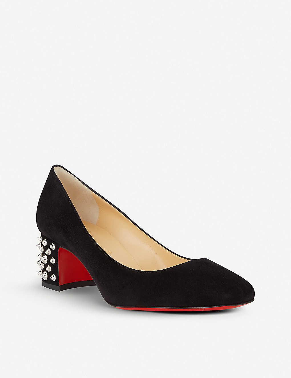 Christian Louboutin Donna Stud Spikes 55 Veau Velours in Black | Lyst