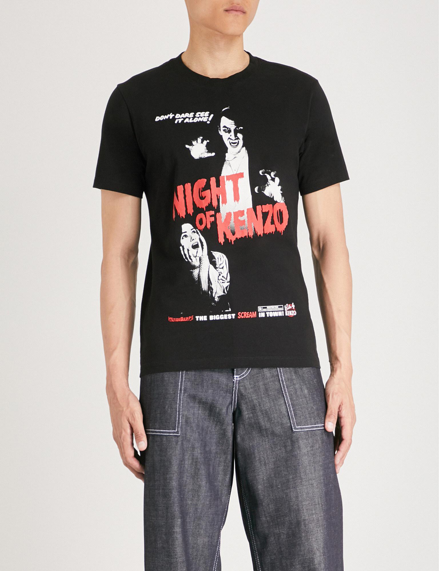 KENZO Night Of Cotton-jersey T-shirt in 