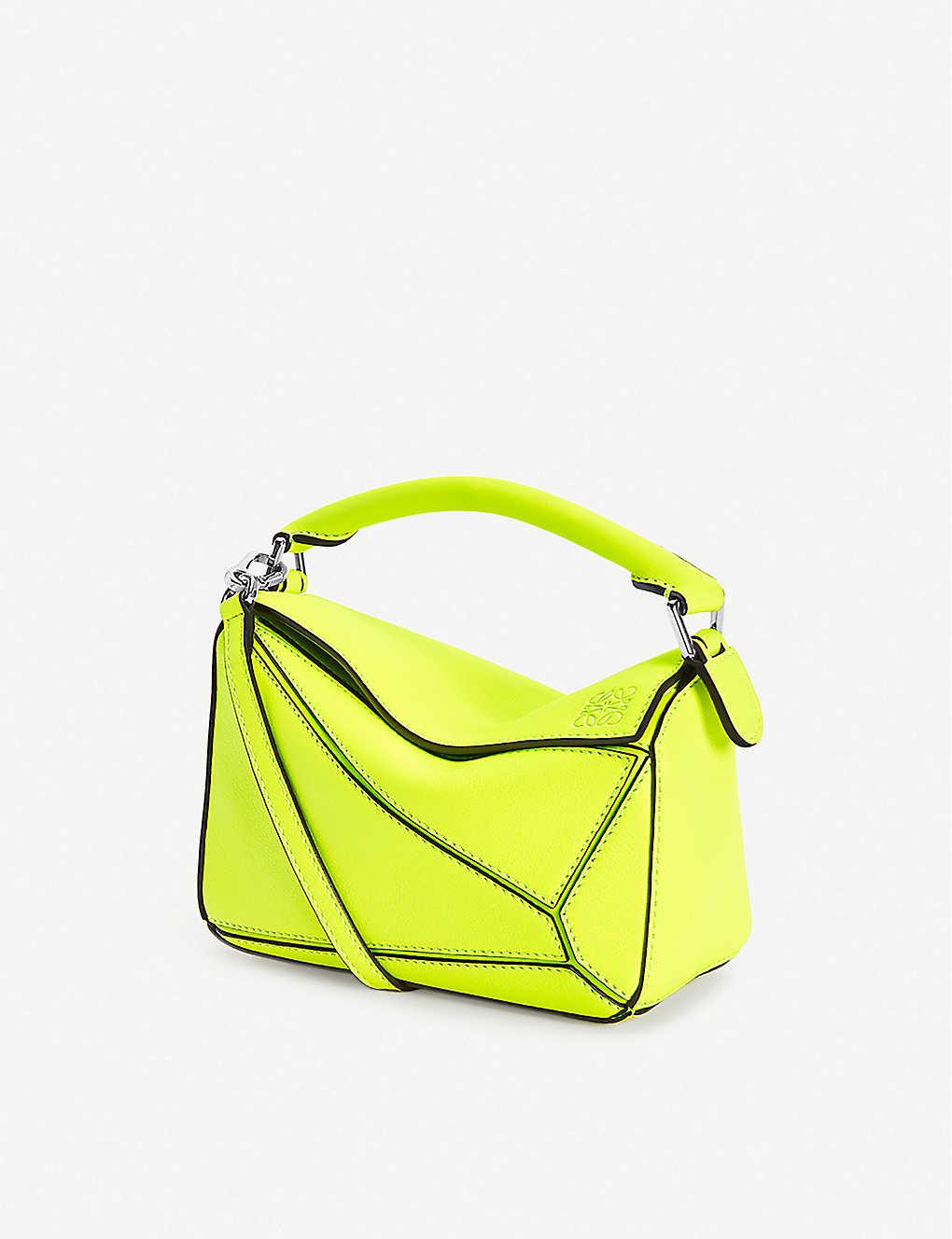 Loewe - Puzzle Mini Textured-leather Shoulder Bag - Yellow - One Size - Net A Porter
