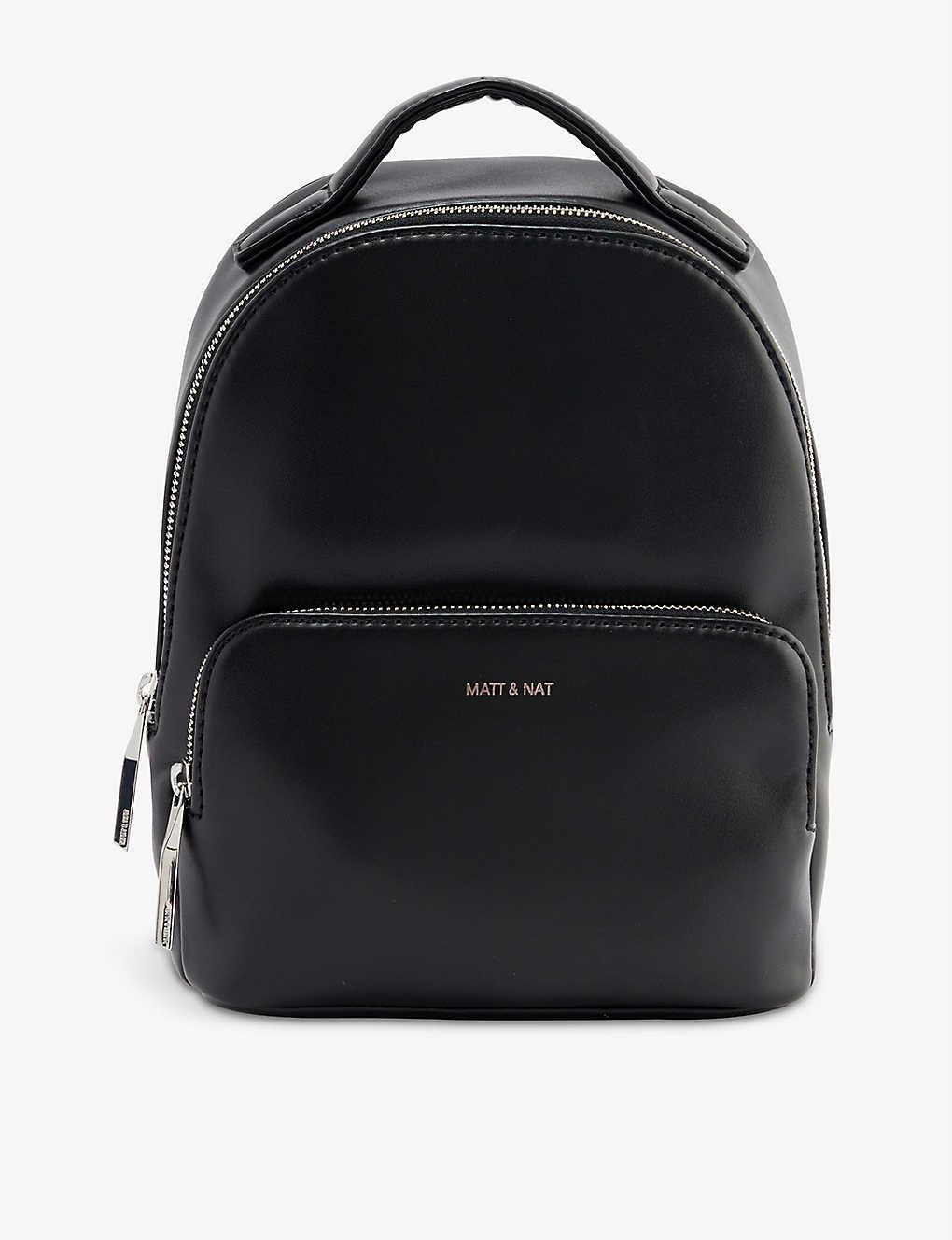 Matt & Nat Carosm Logo-embellished Vegan-leather Backpack in Black | Lyst