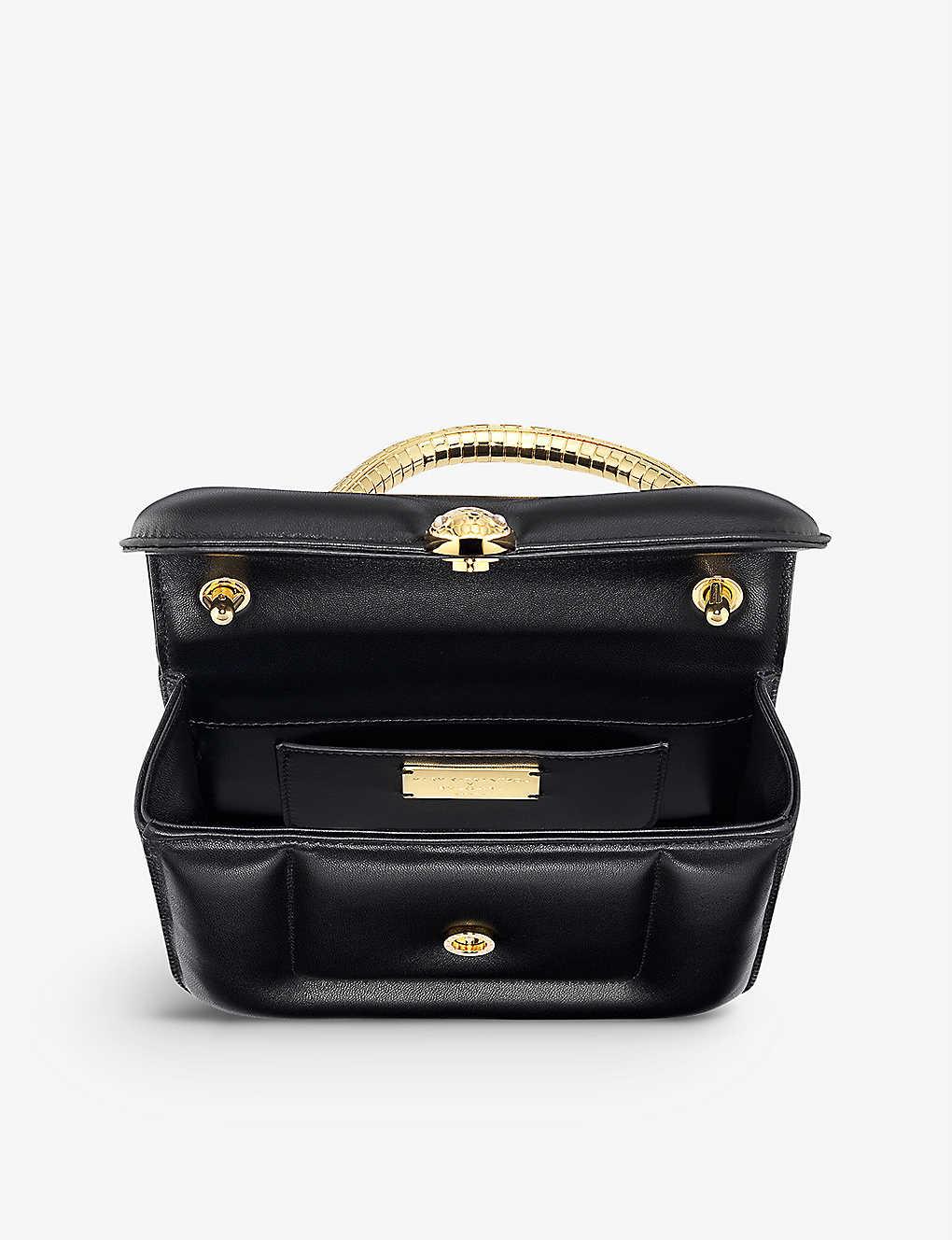 BVLGARI X Mary Katrantzou Leather Top-handle Bag in Black | Lyst