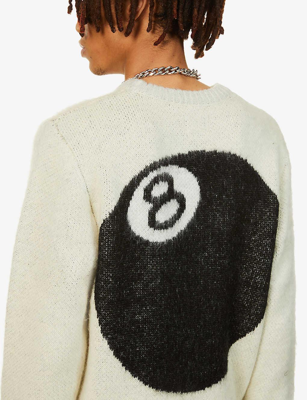 Stussy Eight Ball Knitted Jumper in Natural for Men | Lyst