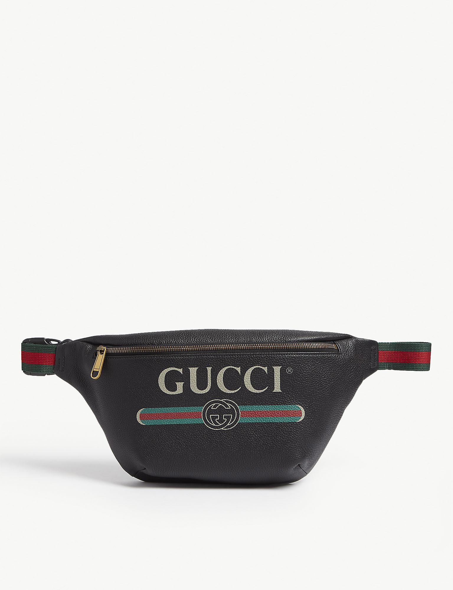 Gucci Print Belt Bag Vintage Logo Small Black