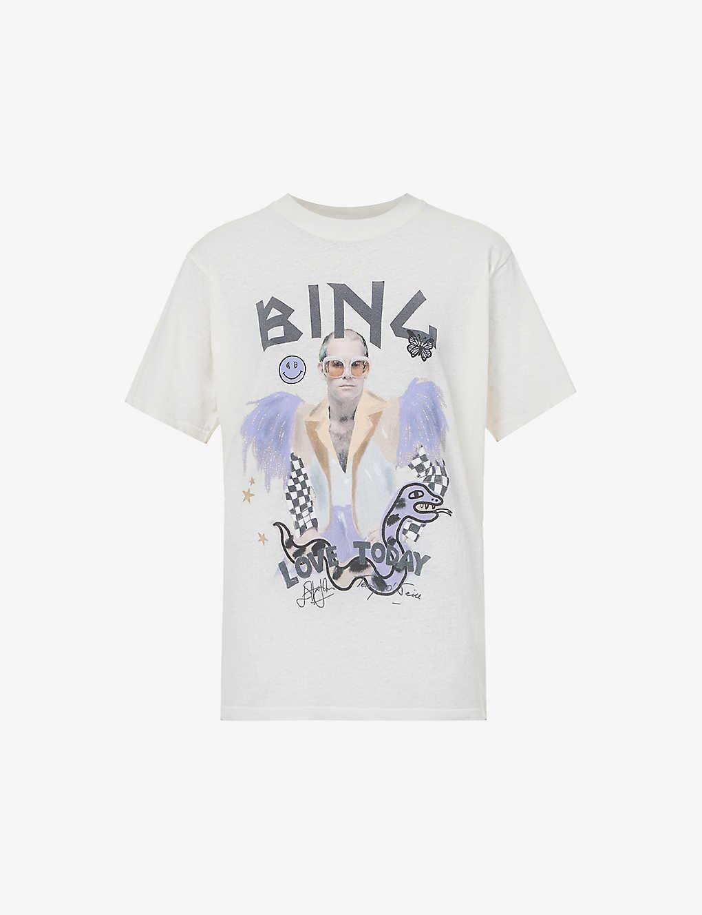 Anine Bing X Terry O'neill Lili Graphic-print Cotton-jersey T-shirt in ...
