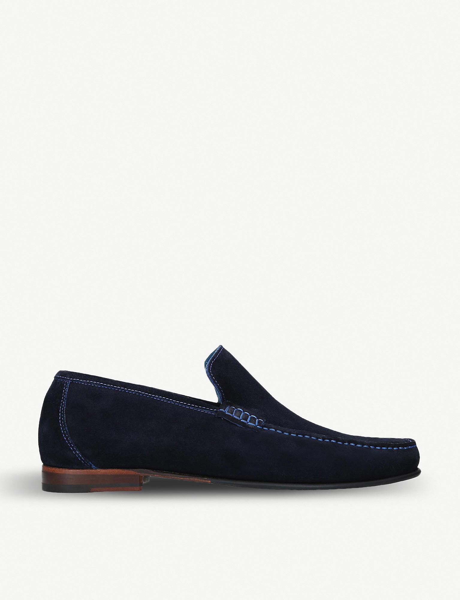loake nicholson suede loafers