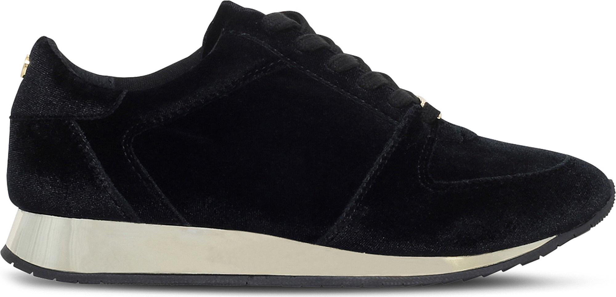 carvela black and gold trainers