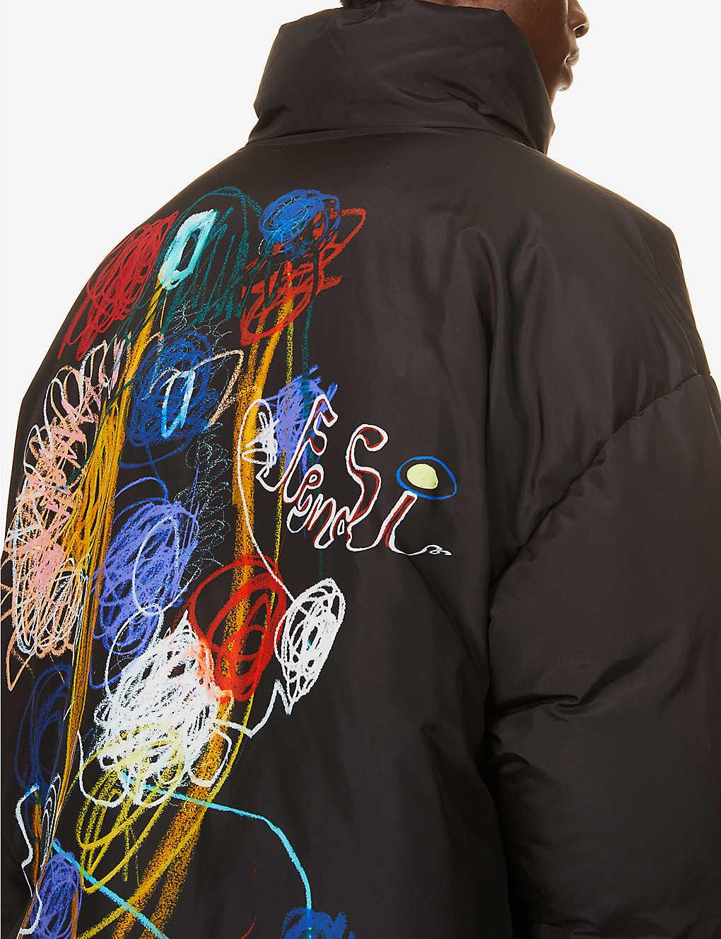 fendi multicolor padded down jacket