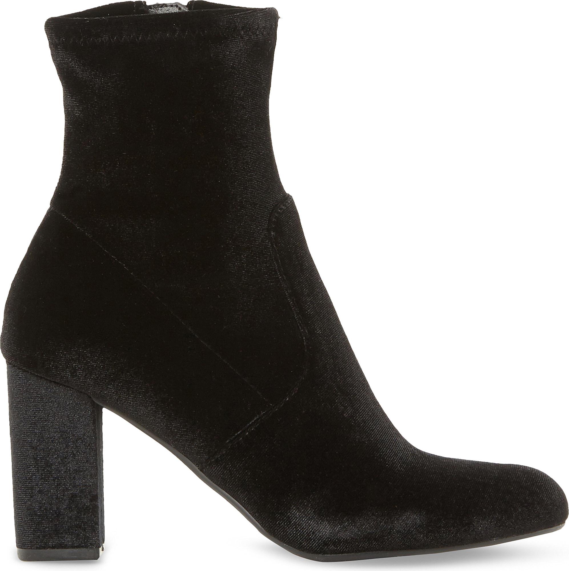 steve madden velvet ankle boots