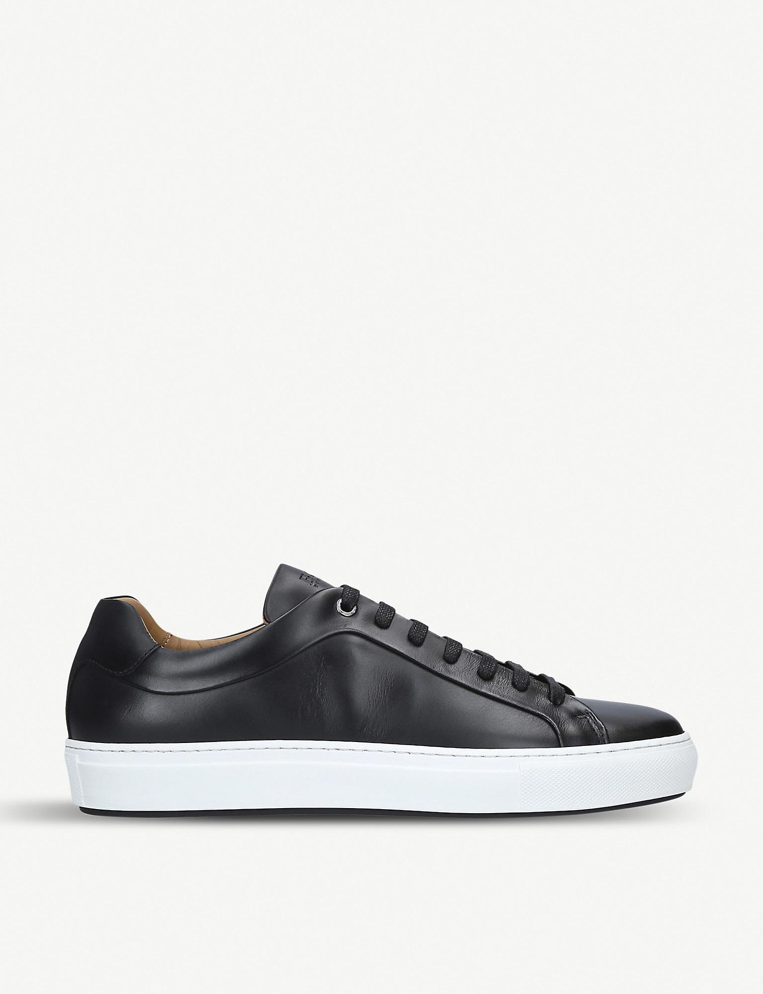 BOSS by Hugo Boss Mirage Leather Trainers in Black for Men Lyst