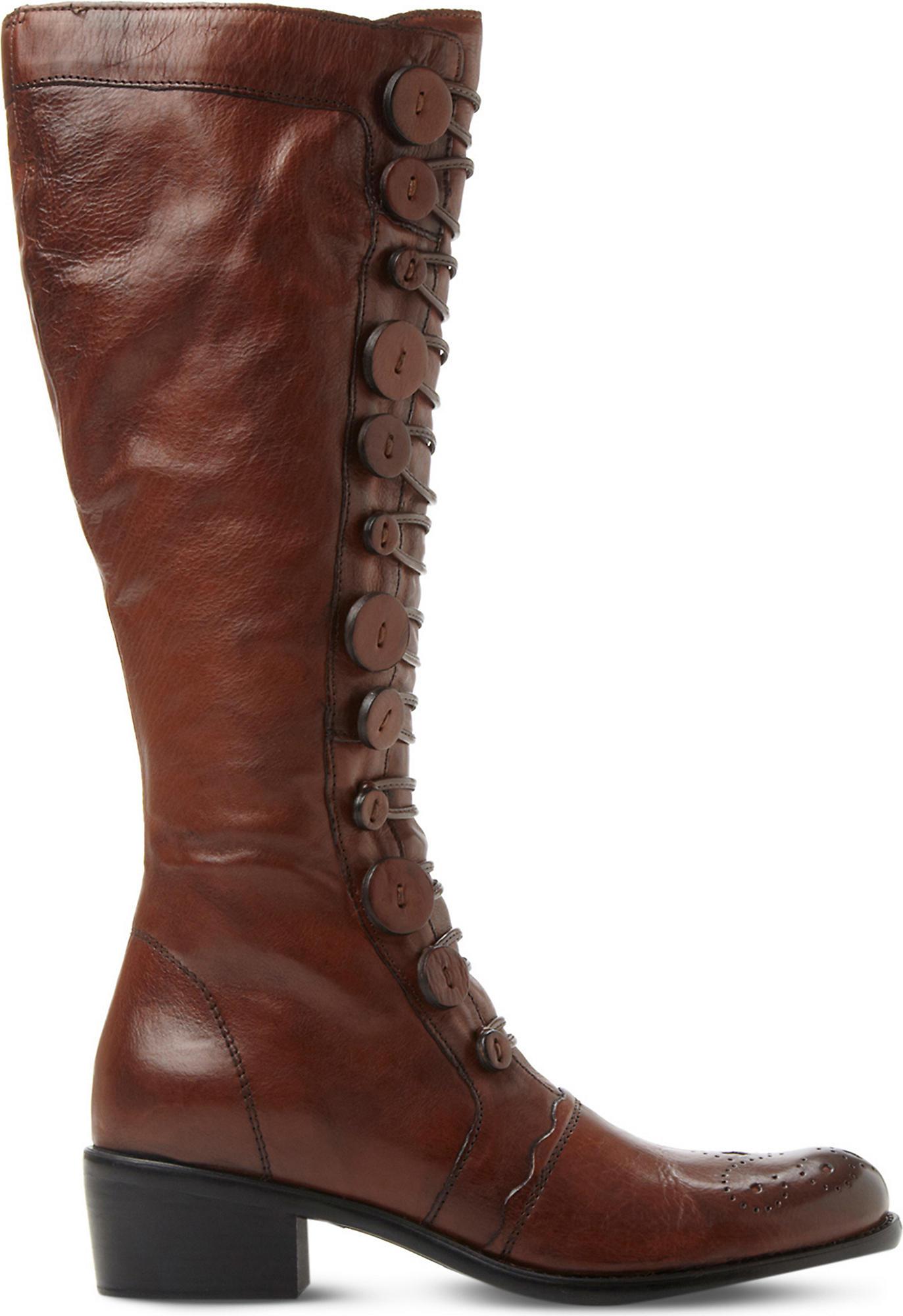 Dune Pixie D Leather Kneehigh Boots in TanLeather (Brown) Lyst