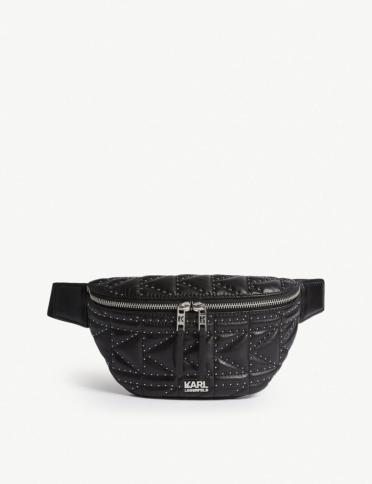 Karl Lagerfeld Karl Lagerfeld X Kaia Studded Leather Belt KARL LAGERFELD Tasche Crosssbody Konik schwarz