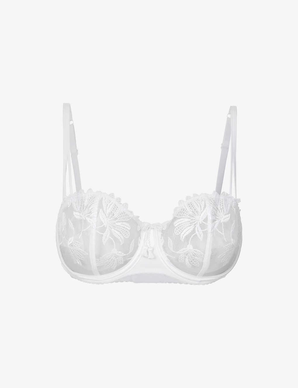 Aubade Lovessence Floralembroidered Lace Underwired Bra in White Lyst