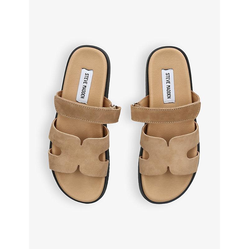 Steve Madden Missile Multi Strap Suede Sandals in Natural Lyst UK