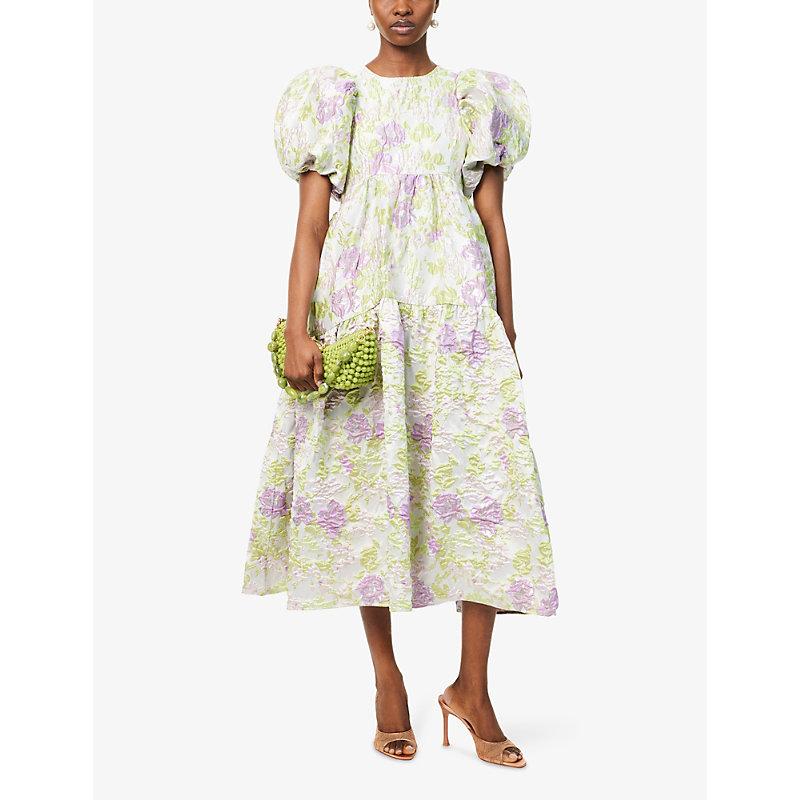 ワンピース sister jane Anamaria Jacquard Dress Sister Jane Anamaria Floral Jacquard Woven Midi Dress in White | Lyst