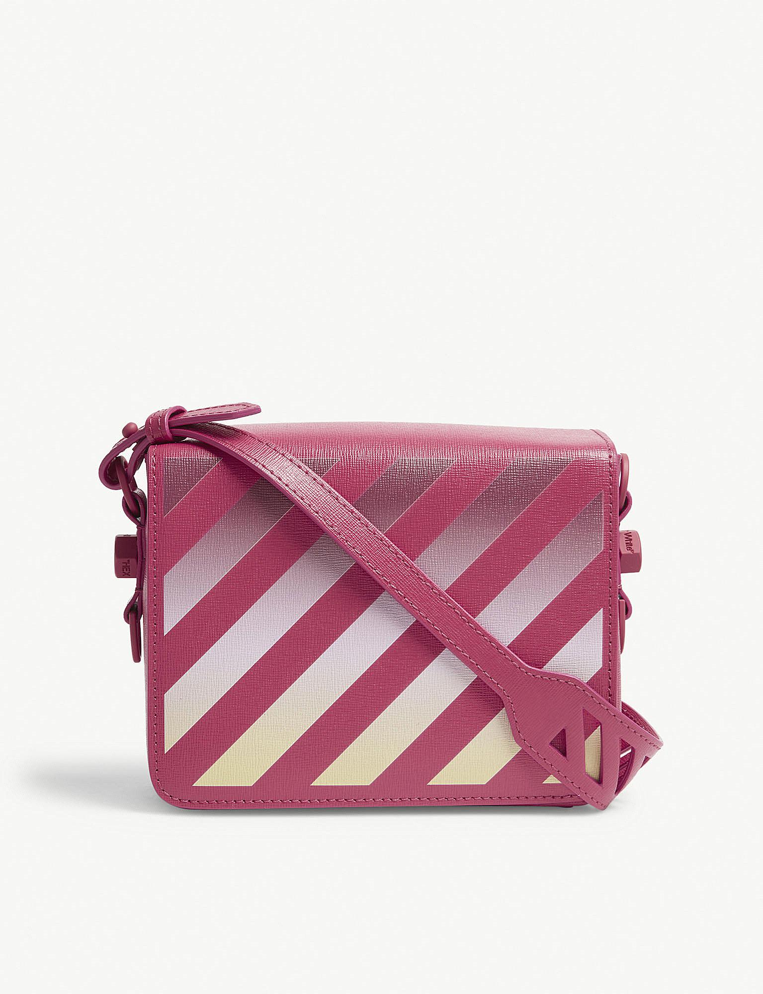pink off white bag