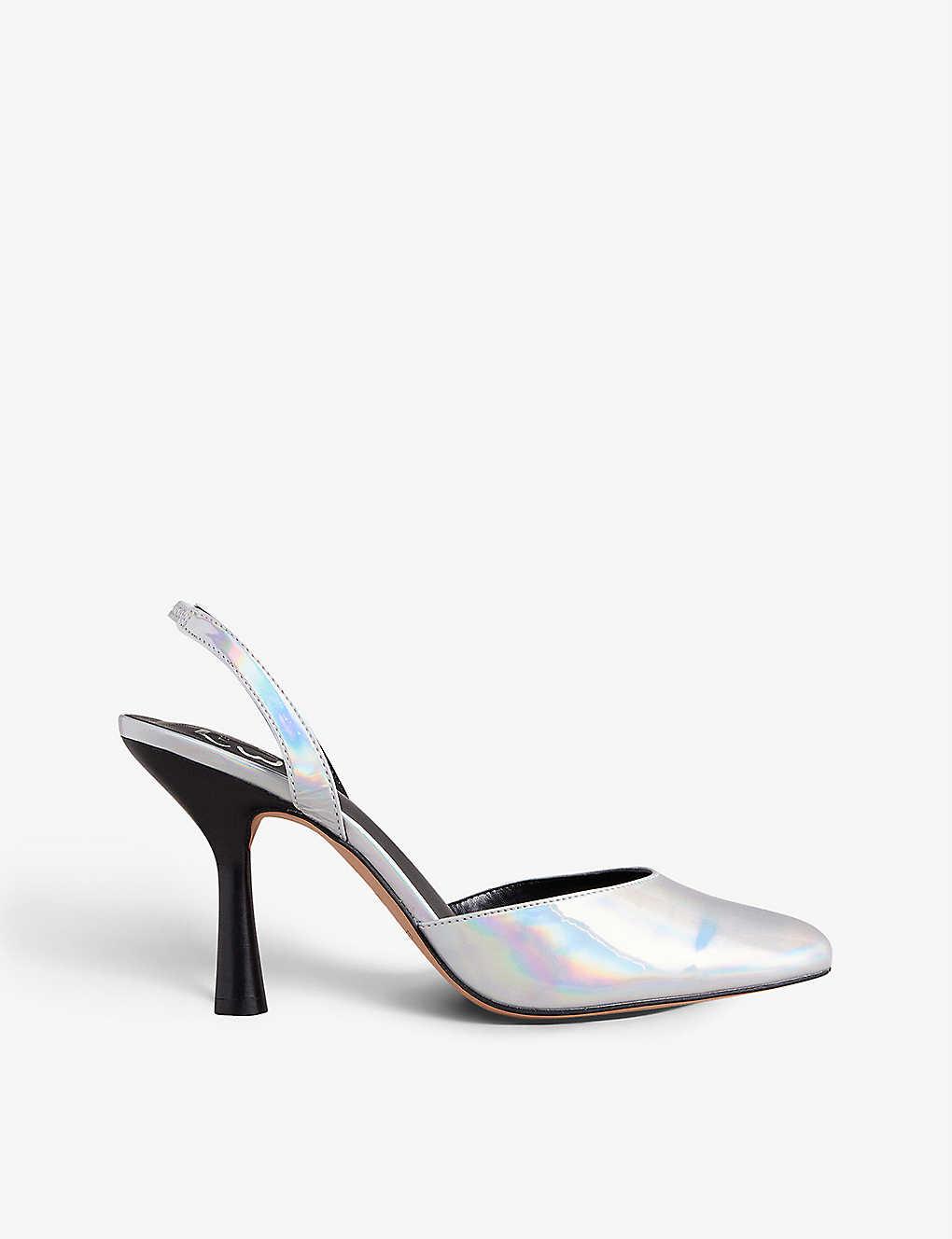 Ted Baker Larria Holographic Slingback Heels in White Lyst