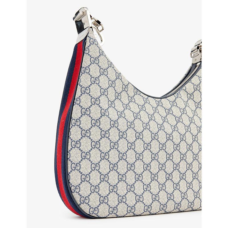 Gucci Attache Canvas Shoulder Bag in Gray | Lyst