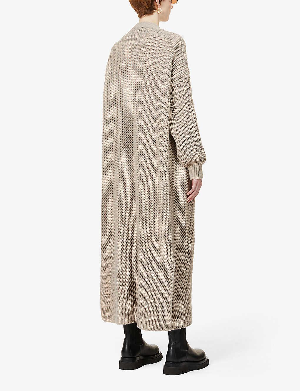 topshop stone maxi cardigan