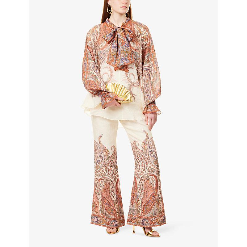 パンツ Zimmermann Rhiannon White Linen Pants Zimmermann Rhiannon Linen Pants - White | Garmentory