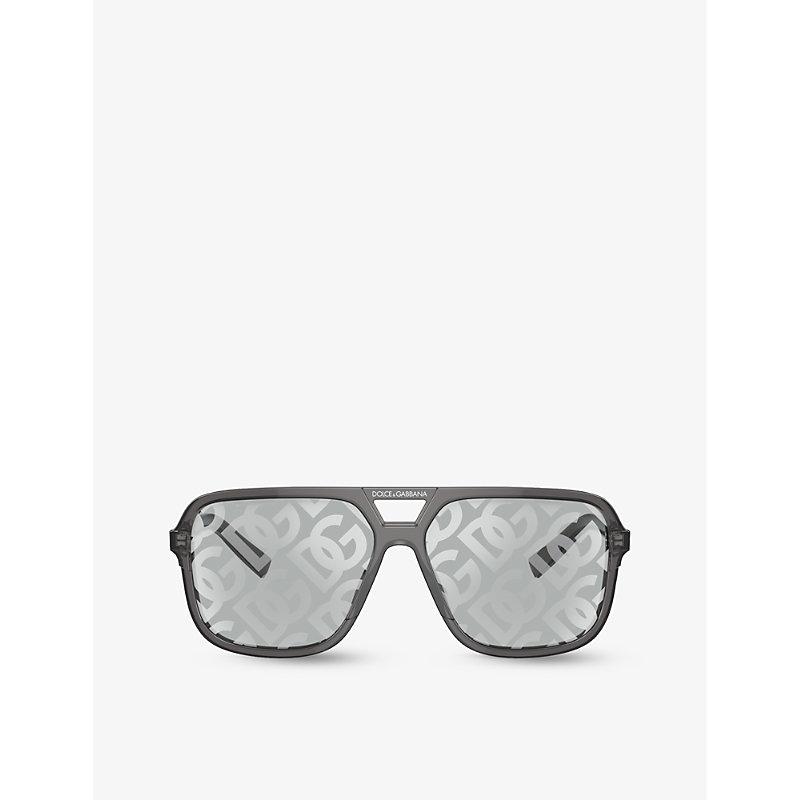 Dolce & Gabbana Dg4354 Squareframe Acetate Sunglasses in Gray Lyst