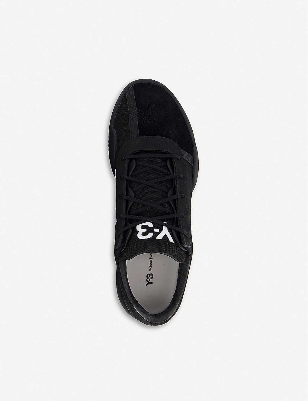 adidas Y-3 Yunu Canvas And Leather Trainers in Black for Men | Lyst