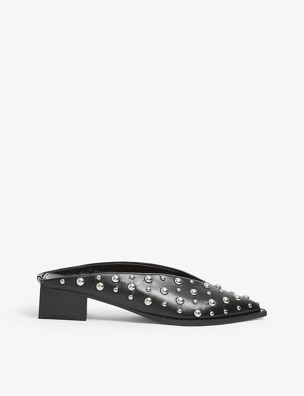 black mules with studs