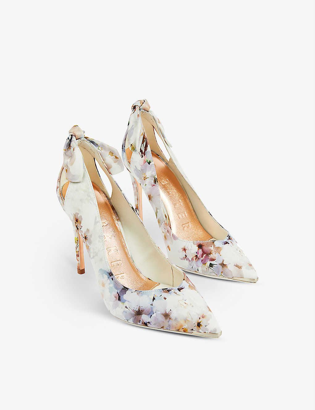 Ted Baker Neevo 3 Floral Satin Print Court Shoes